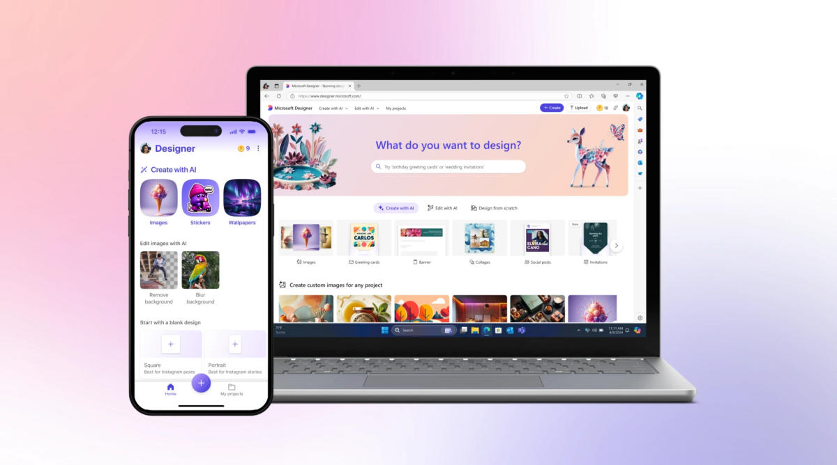 Microsoft releases iOS and Android apps for Designer, its AI-powered ...