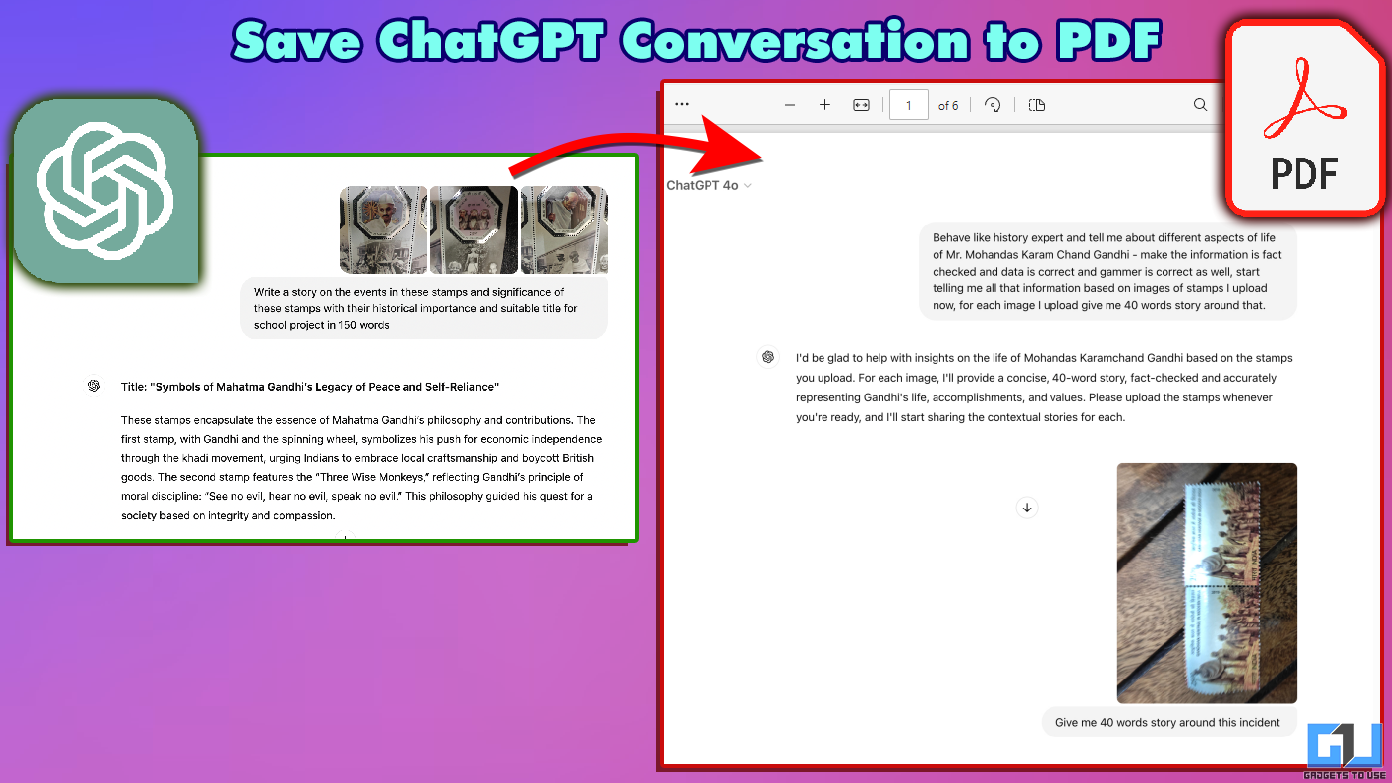 How to export ChatGPT conversation as pdf with user uploaded images ...
