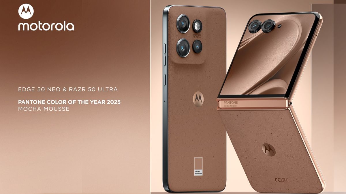 Motorola dips the 2024 Razr Plus in Pantone's rich and smooth mocha ...