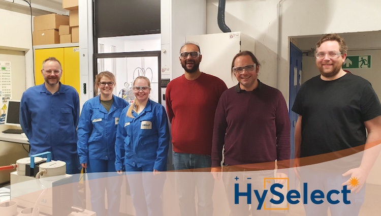 Members of the two teams, at DLR's Institute of Future Fuels, and at the industry partner Grillo that will trial the electrolysis step