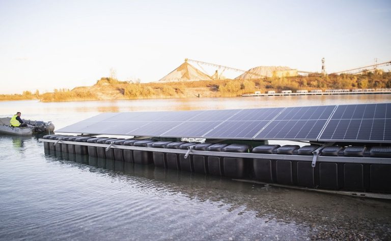 A floating PV project in Austria.