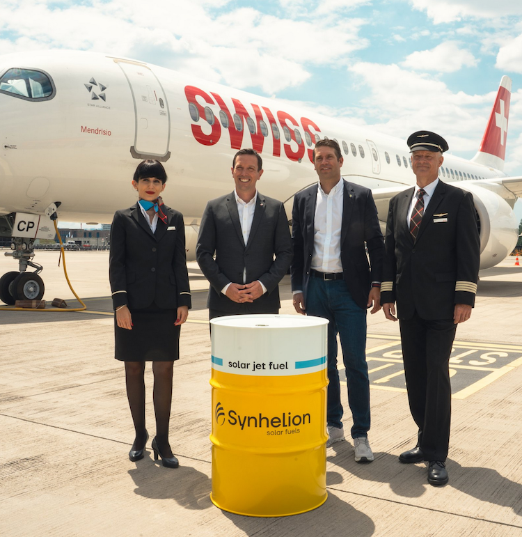 Synhelion delivers first solar aviation fuel to SWISS