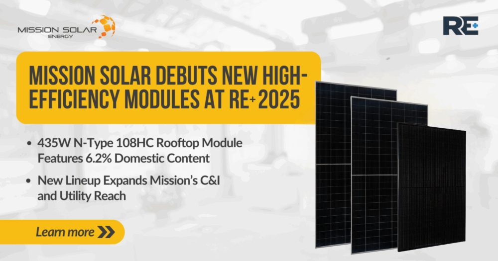 Module By Re Mission Solar unveils high-efficiency PV modules at RE+ 2025 - Kowatek ...