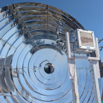 Aluminum melted with Annular Fresnel solar at over 700°C