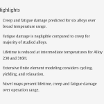 Published at Solar Energy – Damage modeling of power tower receiver tubes using the SRLIFE tool