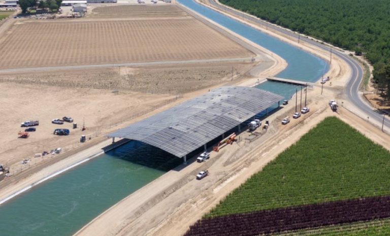 Project Nexus solar canal water wide shot