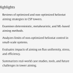 Published at Renewable and Sustainable Energy Reviews – Heliostat aiming strategies in concentrated solar power towers: A review