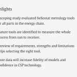Published at Solar Energy – Comprehensive assessment of metrology techniques for heliostat efficiency and performance evaluation